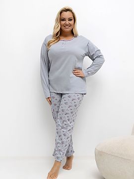 Pajama Plus Size Forever Pink  Pijama de damă plus size este un set confortabil, format din două piese, care combină confortul cu o estetică feminină subtilă. Setul 