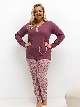 Pajama Plus Size Forever Pink  Pijama damă de mărime mare este un set confortabil, format din două piese, creat cu gândul la confortul total și stilul feminin. În se
