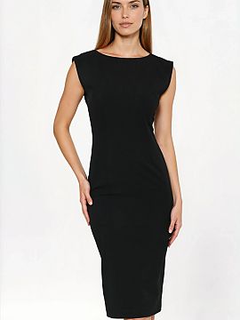 rochie de zi Nife  Rochie cu croială simplă în negrul de neînlocuit, care se așază perfect pe siluetă. Are un decolteu clasic rotund în față și un d