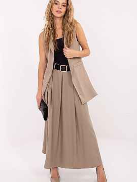 Vestă Rue Paris  Elegantul veston lung fără închidere pentru femei este o bază stylish pentru multe ținute. Realizat dintr-un material de înaltă calit