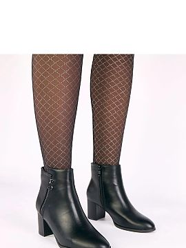 Cizme cu toc Solea  Botinele clasice cu o cataramă decorativă pe partea exterioară sunt o combinație ideală de eleganță și confort. Realizate din piele 