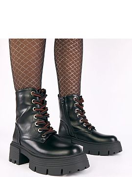 Botine cu platformă Solea  Botinele cu platformă cu dublă legare sunt o propunere pentru persoanele care apreciază un stil la modă, expresiv, combinat cu confortul