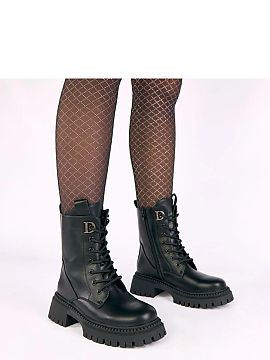 Workery Solea  Botinele cu talpă platformă, legate și decorate cu zirconii subtile, reprezintă o combinație de eleganță și confort pentru zilele ma