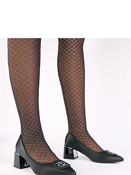 Pantofi dcu toc gros Solea  Balerini cu insertii decorative cu zirconiu sunt o propunere eleganta pentru femeile care apreciaza stilul, confortul si stralucirea subtila