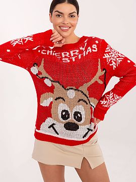 sweter Italy Moda  Pulover casual pentru femei este o propunere minunată pentru ocazii de zi cu zi, festive și petreceri într-o atmosferă mai relaxată și