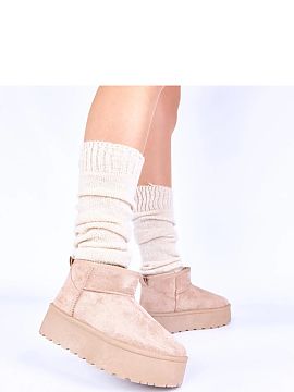 Cizme de zăpadă Solea  Cizme de zăpadă bej pe platformă căptușite cu blăniță Mouna de la marca Gemre sunt alegerea ideală pentru femeile care apreciază c