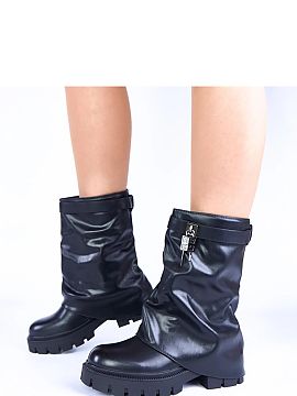 Botki Solea  Prezentăm cizmele negre cu platformă și căptușeală răsucită Kisanet de la marca de renume Gemre. Este alegerea perfectă pentru feme