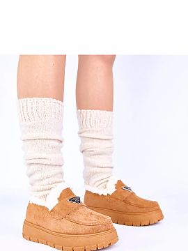 Mocasini Solea  Descoperiți mocasini unici de culoare bej închis pe o platformă căptușită cu blană Kirby, creați pentru femeile care apreciază conf