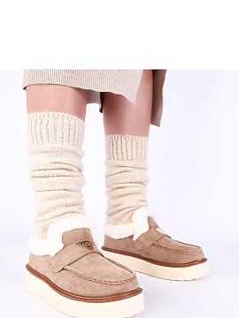 Mocasini Solea  Descoperiți confortul excepțional oferit de loafers-urile căptușite cu blană de culoare bej închis. Aceasta este o propunere ideală p