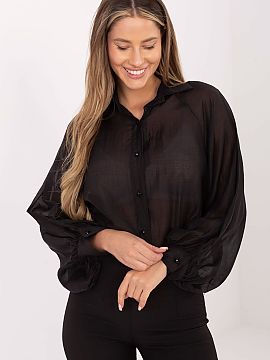 cămașă cu mânecă lungă Factory Price  Această cămașă elegantă, ușor transparentă pentru femei este o propunere stilată cu un croi clasic, ideală pentru zi de zi, la biro