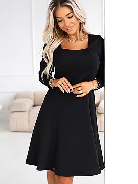 rochie de zi Numoco  Descoperă rochia care este definiția eleganței moderne. Această rochie neagră midi de la marca Numoco este o interpretare modernă a cl