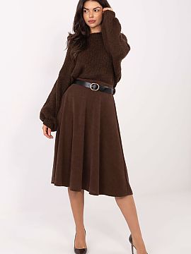 Fustă Rue Paris  Fusta cloș din tricot stilată și feminină, ideală pentru ziua de zi, la birou și pentru ocazii mai elegante. Realizată dintr-o combin