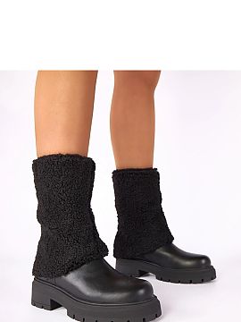 Botine Solea  Elegante figuri înalte care modelează delicat talia și abdomenul. Confecționate din dantelă lucioasă cu un model floral. Modelul Darle