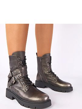 Botine Solea  Descoperiţi botinele metalice extrem de elegante pe platformă din colecţia Ruthy a brandului Gemre, care se încadrează perfect în ulti