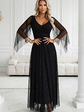 Rochie lungă Numoco  Această rochie de brocart din linia Numoco Basic demonstrează că poți avea ambele lucruri. Nu este doar o mică rochie neagră, ci o cre