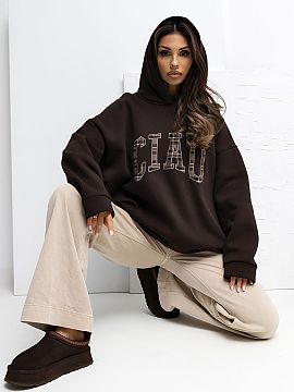 Bluza Rue Paris  Bluza cu glugă pentru femei într-un stil casual este o propunere confortabilă și elegantă pentru ținutele de zi cu zi. Realizată dint