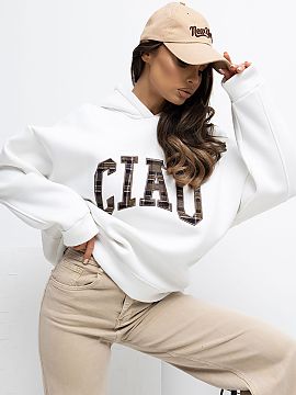 Bluza Rue Paris  Bluza cu glugă pentru femei într-un stil casual este o propunere confortabilă și elegantă pentru ținutele de zi cu zi. Realizată dint