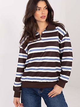 Bluza Italy Moda  Bluza pentru femei în dungi este o propunere comodă și stilată într-o interpretare casual, ideală pentru fiecare zi. Realizată dintr-
