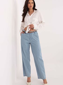Pantaloni de blugi Sublevel  Blugii de damă de tip wide leg sunt o propunere la modă și confortabilă în stil casual, ideală pentru ținutele de zi cu zi. Realizaț