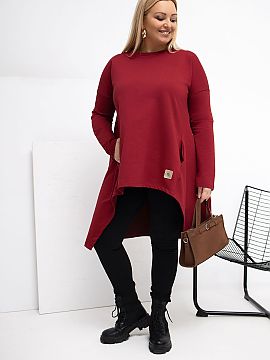 Tunică marime plus Relevance  Tunică stilată de mărime mare cu croială prelungită și asimetrică este o propunere excelentă pentru femeile care apreciază confortu
