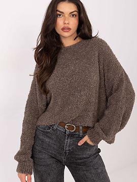 sweter Factory Price  Bluza de damă oversize în stil casual este o propunere comodă și la modă pentru fiecare zi. Croiala lejeră asigură libertate de mișc