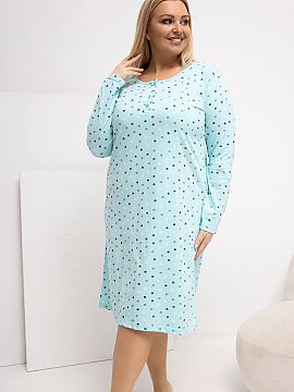 Cămașă de noapte Plus Size Forever Pink  Cămașă de noapte confortabilă și elegantă de mărime mare, în care domină punctele adorabile, conferind întregului un aer ușor și