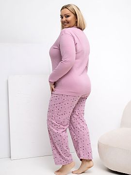 Pijamale Plus Size Forever Pink
