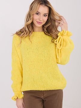 sweter Italy Moda  Pulover feminin cu un caracter casual, ideal pentru stilurile de zi cu zi și pentru muncă. Model de lungime standard, confecționat dintr-