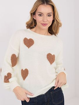 sweter Italy Moda  Pulover de damă cu un caracter casual, creat pentru ținutele zilnice și confortabile. Modelul este realizat dintr-o combinație moale și