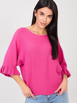 Pulover Italy Moda  Elegantul pulover pentru femei de lungime standard, ideal atat pentru ziua de zi, cat si pentru ocazii mai speciale. Realizat dintr-o ameste