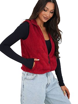 Vestă Factory Price  Vesta elegantă de damă cu caracter casual, ideală pentru ziua de zi. Realizată dintr-un material moale și pufoasă cu predominanță de