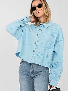 Jachetă Rue Paris  Jacheta elegantă de damă din denim într-o versiune casual, perfectă pentru zi de zi. Confecționată din bumbac de înaltă calitate, of
