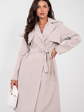 Palton Rue Paris  Trencz damă stilat, ideal ca strat de tranziție pentru sezoanele de toamnă, iarnă și primăvară. Model în stil casual, perfect atât 