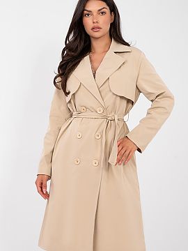 Palton Rue Paris  Stilat trench de damă, ideal ca strat de tranziție pentru sezonul de toamnă, iarnă și primăvară. Model într-un stil casual, perfect 