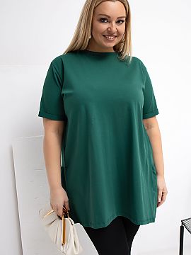 bluză plus size Relevance  Bluza lungă în stil casual, ideală pentru ocaziile de zi cu zi. Realizată dintr-un material plăcut la atingere, cu adaos de elastan, as