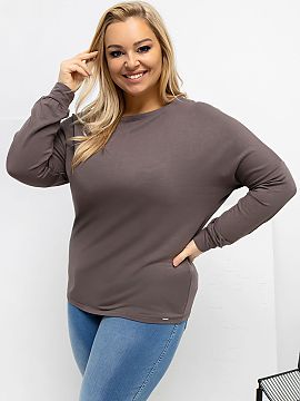 bluză plus size Relevance  Bluza de mărime mare cu un decolteu clasic, rotund, creată pentru confort și utilizare zilnică. Model casual, ideal pentru ocazii de zi 