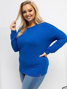 bluză plus size Relevance  Bluza de mărime mare cu un decolteu clasic, rotund, creată cu gândul la confort și utilizare zilnică. Model casual, ideal pentru ocazii