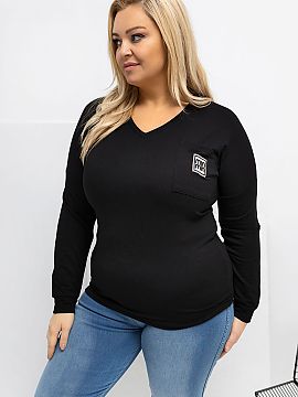 bluză plus size Relevance  Bluza de mărime plus cu un caracter clasic și de zi cu zi este o bază excelentă pentru multe stilizări. Modelul neted îi conferă univ