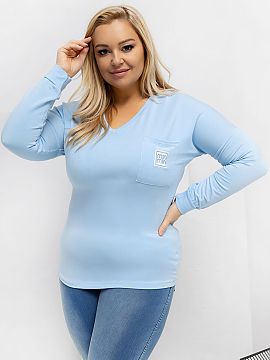 bluză plus size Relevance  Bluza de mărime mare cu un caracter clasic și zilnic este o bază excelentă pentru multe stilizări. Modelul neted îi conferă universal