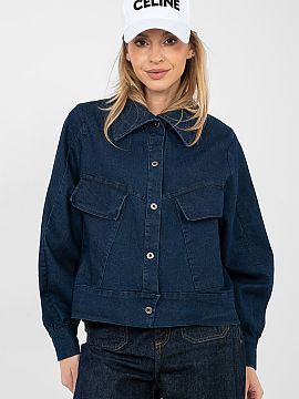 Jachetă din denim Rue Paris  Geacă de damă din denim, închisă cu nasturi, este o propunere universală pentru ținutele de zi cu zi în stil casual, ideală pentru s