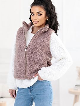 Vestă Factory Price  Vesta de blană este un element elegant și funcțional al garderobei, ideal pentru ținutele casual de zi cu zi. Realizată din poliester d