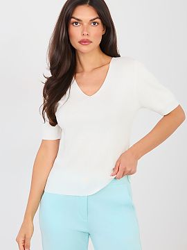 Pulover cu mânecă scurtă Factory Price  Pulover casual pentru femei este o propunere universală ideală atât pentru ziua de zi, cât și pentru muncă. Realizat dintr-o amestec p