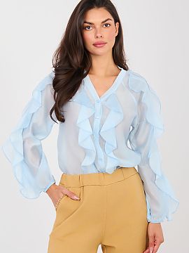 Cămaşă cu mânecă lungă Factory Price  O cămașă elegantă fără guler pentru femei este o propunere stilată care combină perfect clasicul cu ușurința modernă. Se va potri