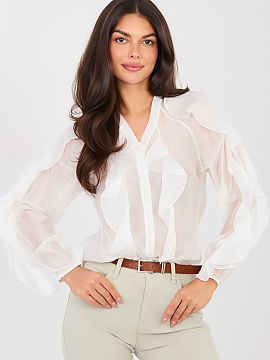 Cămaşă cu mânecă lungă Factory Price  O bluză elegantă fără guler pentru femei este o propunere stilată care combină perfect clasicul cu ușurința modernă. Se potrivește