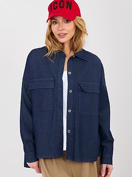 Cămaşă cu mânecă lungă Italy Moda  Cămașă denim elegantă pentru femei într-un stil lejer, casual, ideală pentru ocazii de zi cu zi. Realizată dintr-o amestec de înalt�