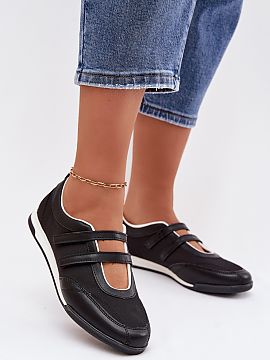 Balerini Step in style  Balerinii pentru femei din piele ecologică în stil sportiv sunt o propunere confortabilă și modernă pentru fiecare zi. Cele două curel
