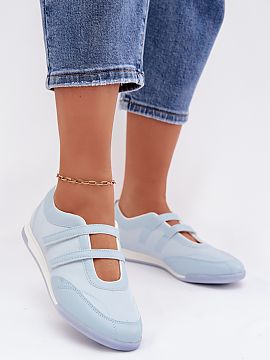 Balerini Step in style  Balerinii de damă din piele ecologică în stil sport sunt o propunere confortabilă și modernă pentru fiecare zi. Cele două curele plas