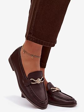 Loafers Step in style  Mocasini clasici pentru femei din piele ecologică sunt o propunere universală pentru ținutele de zi cu zi și elegante. Croiala simplă �