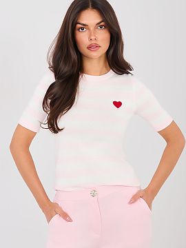 Pulover cu mânecă scurtă Factory Price  Stiloul pulover cu dungi pentru femei este o propunere ideală pentru femeile care apreciază confortul și stilul casual. Modelul clasic cu