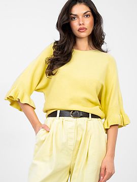 Pulover Italy Moda  Elegantul pulover de damă de lungime standard, perfect atât pentru ziua de zi, cât și pentru ocazii mai speciale. Realizat dintr-o amest